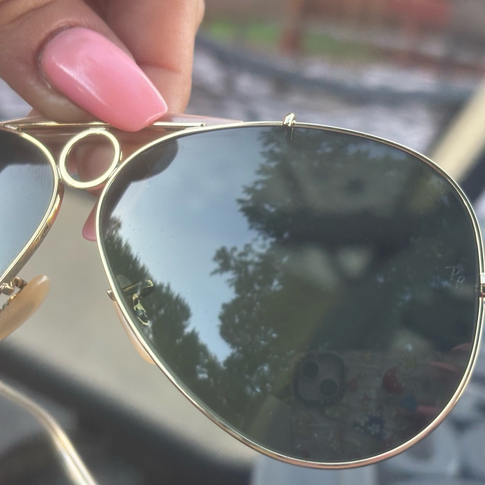 Ray-Ban Shooter Gold Frame Aviator Sunglasses NWOT